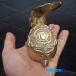 China Bronze Rabbit Statue Set of 2 finish and material detail view)