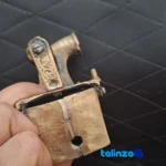 Detail view of Yeldrim Vintage Brass Miniature Iron finish and material