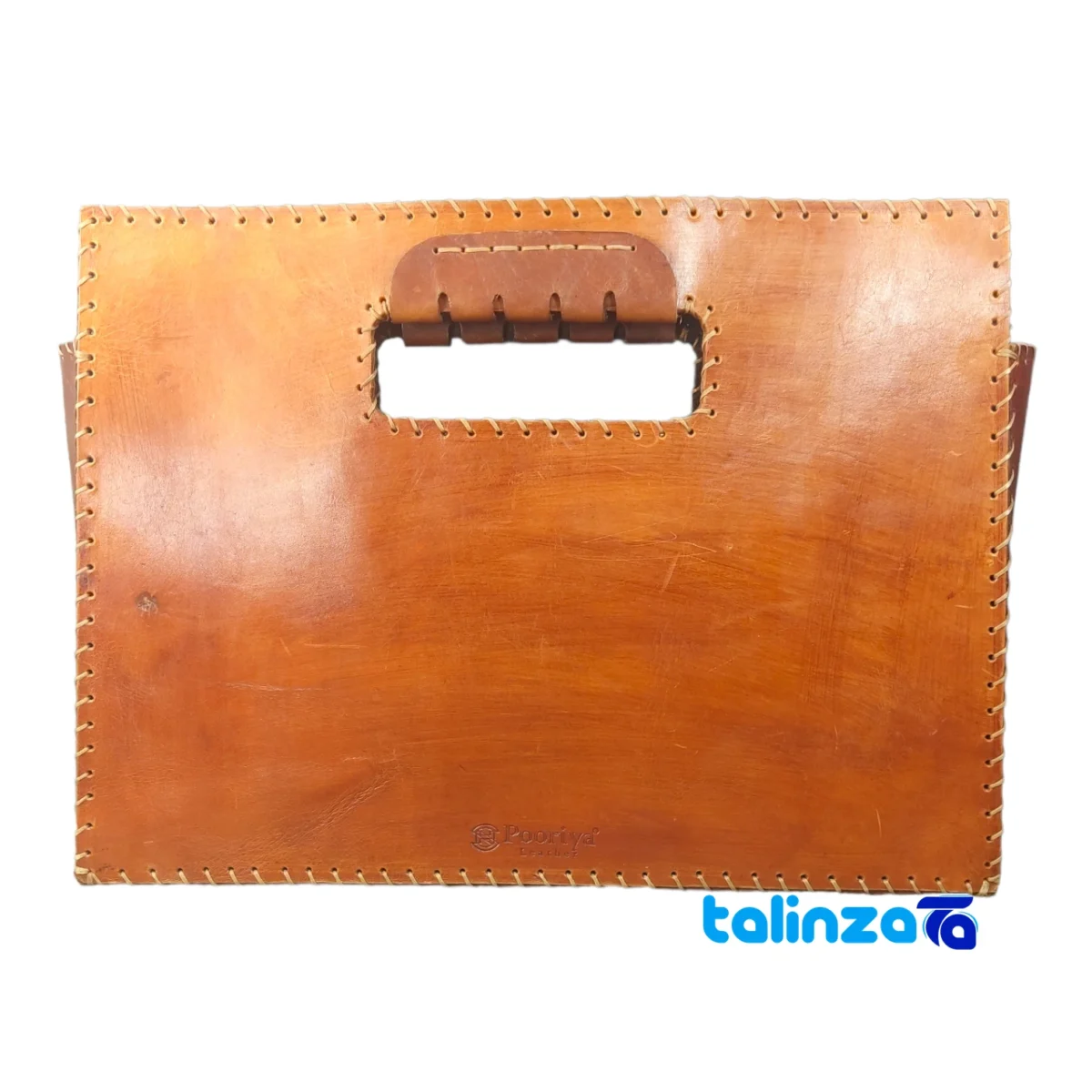 Detail view of R24 Handmade Women's Handbag with Wallet finish and material