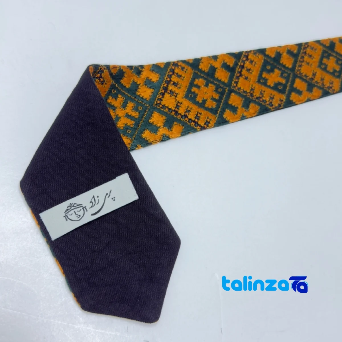Parizad Handmade Men's Tie Unique Design - Detail view showing finish and material