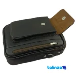 LZ Leather Shoulder Bag Versatile Design Tehran finish and material detail view)
