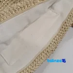 Hani Handmade Women's Shoulder Bag Honey - Detail view showing finish and material