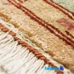 Handwoven Carpet 11m² Peach Design 102008 289 x binding and edges (Corner detail)