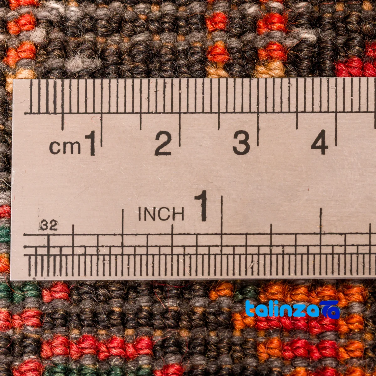 Handwoven Persian Rug Baloch Design Traditional Craftsmanship border and finishing (Edge view)