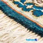 Handwoven Carpet by Farahan - Traditional Floral Design material and craftsmanship (Weave close-up)