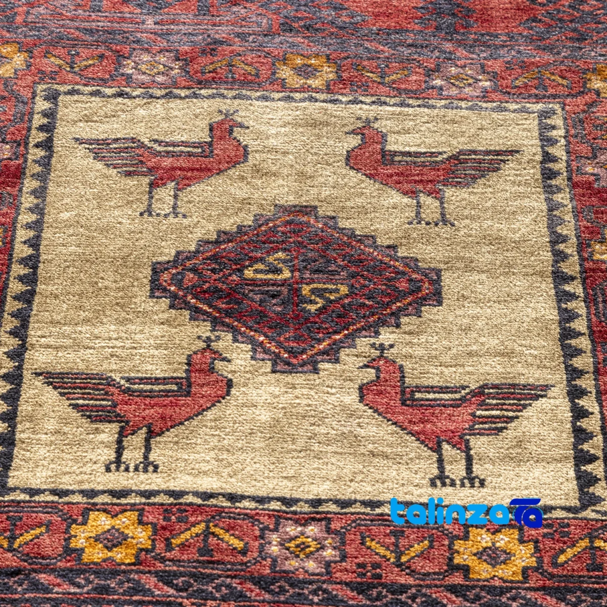 Handwoven Persian Carpet Model Baluch - Edge view showing border and finishing