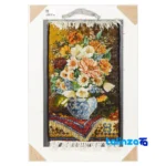 In-room view of Si Persia Handwoven Tapestry Flower Design room styling and scale