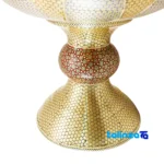 Side view of Faakhir Royal Copper Inlaid Candy Bowl Vase Set 54 x 20 profile and structure