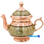 Side view of Khatamkari Samovar Set Inlaid 51 x 31 profile and structure