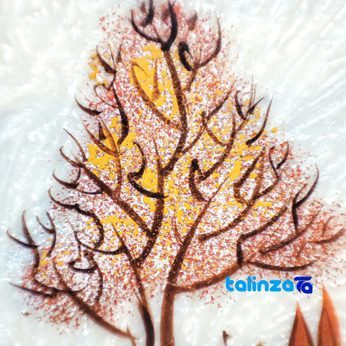 Close-up view of Fakher Handmade Marquetry Chessboard HQ70Magnificent Art fabric texture and stitching
