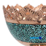 Serving view of Firoozehkoobi Nut Bowl Lab Qalam Set Six Decorative, functional snack idea