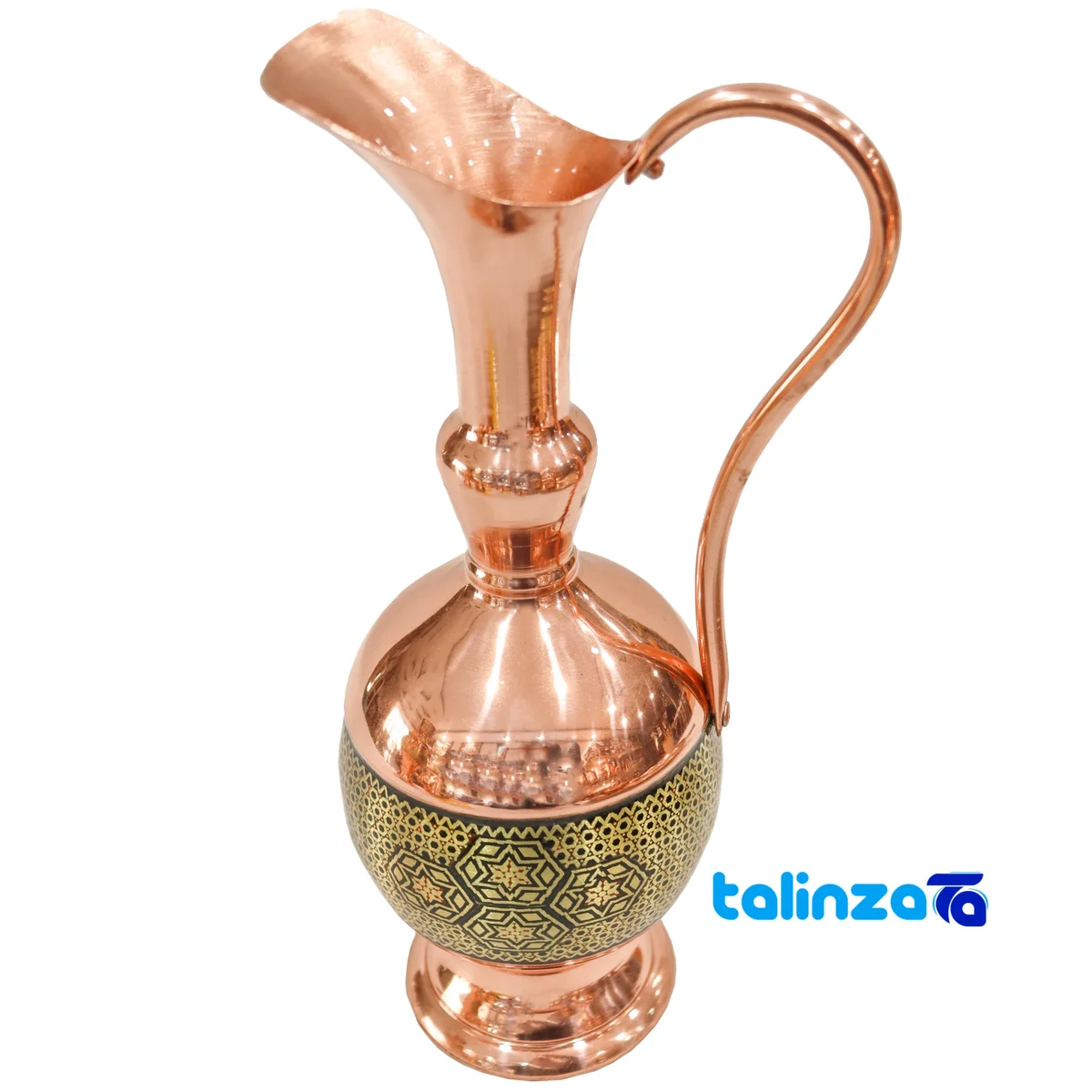 Side view of Khatamkari Samovar Set Tabletop 35 x 21 profile and structure