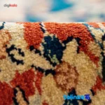 Traditional Handwoven Carpet Blue Floral Design room styling and scale (In-room view)