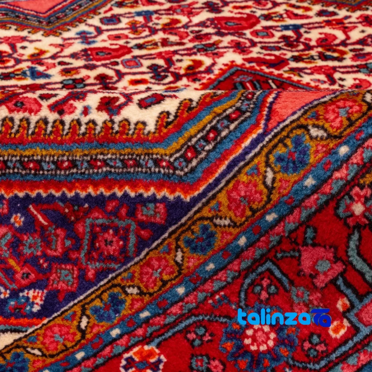 Persia Handwoven Rug Unique Design 157x109x1 cm floor placement example (Room setting)