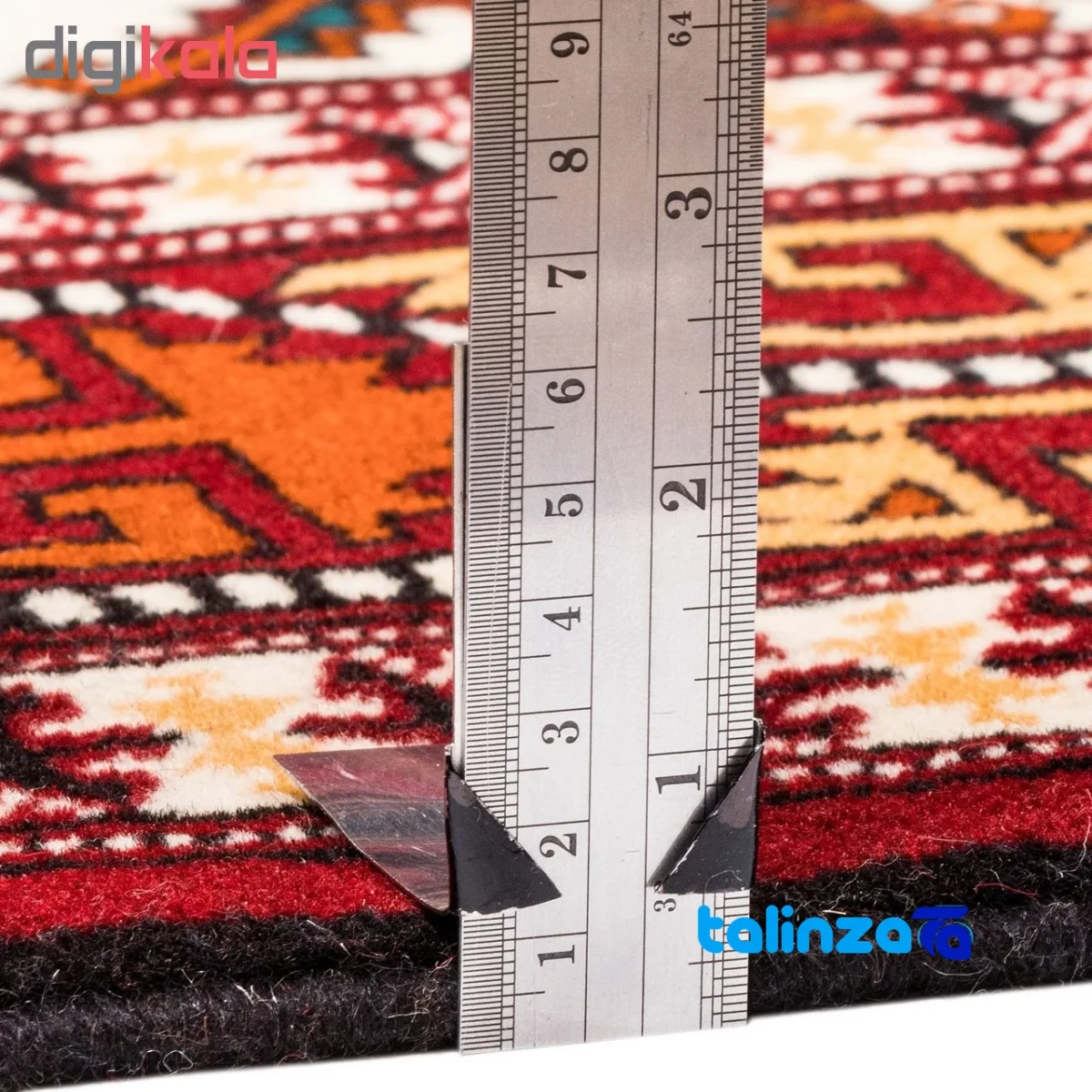 Room setting of Si Persia Handwoven Rug Geometric Design Cream floor placement example