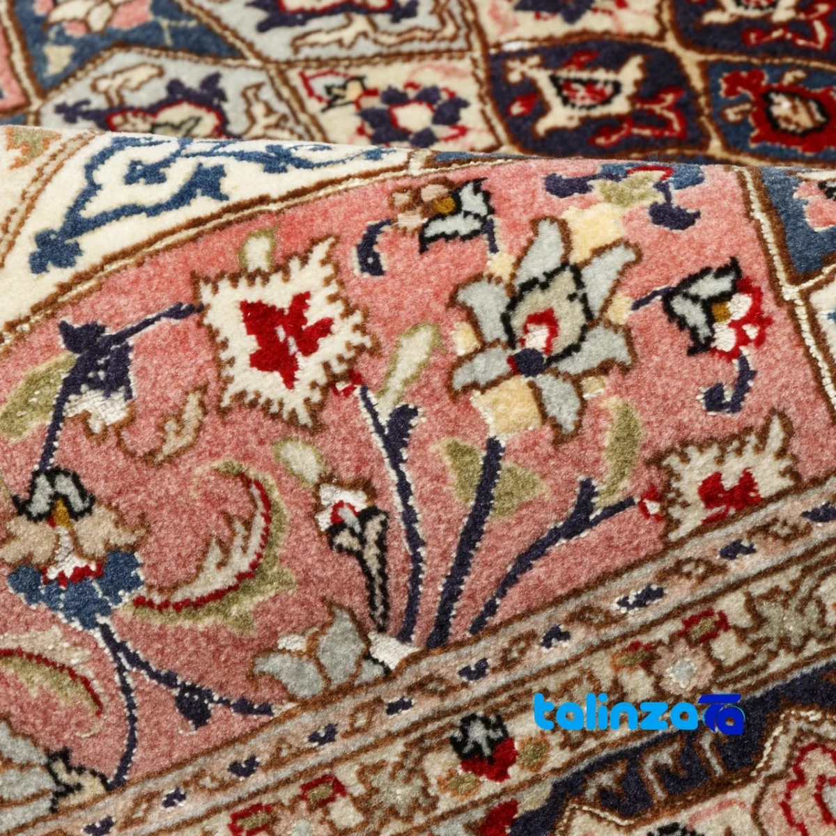 Persia Handwoven Rug Unique Design - In-room view showing room styling and scale