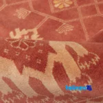 C Persia Handwoven Rug - Elegant Peach Design room styling and scale (In-room view)