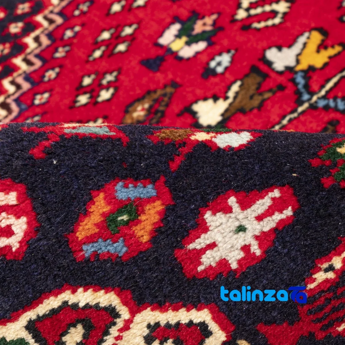 Persia Handwoven Rug Red Luxury Design 155 x - In-room view showing room styling and scale