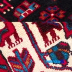 Si Persia Handwoven Rug Elegant Navy Design - In-room view showing room styling and scale