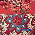 Si Persia Handwoven Rug Square Peach 157x150x1 cm room styling and scale (In-room view)
