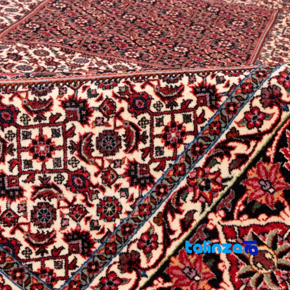 C Persia Handwoven Rug Luxurious Design - In-room view showing room styling and scale