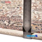 C Persia Handwoven Rug - Elegant Cream Design floor placement example (Room setting)