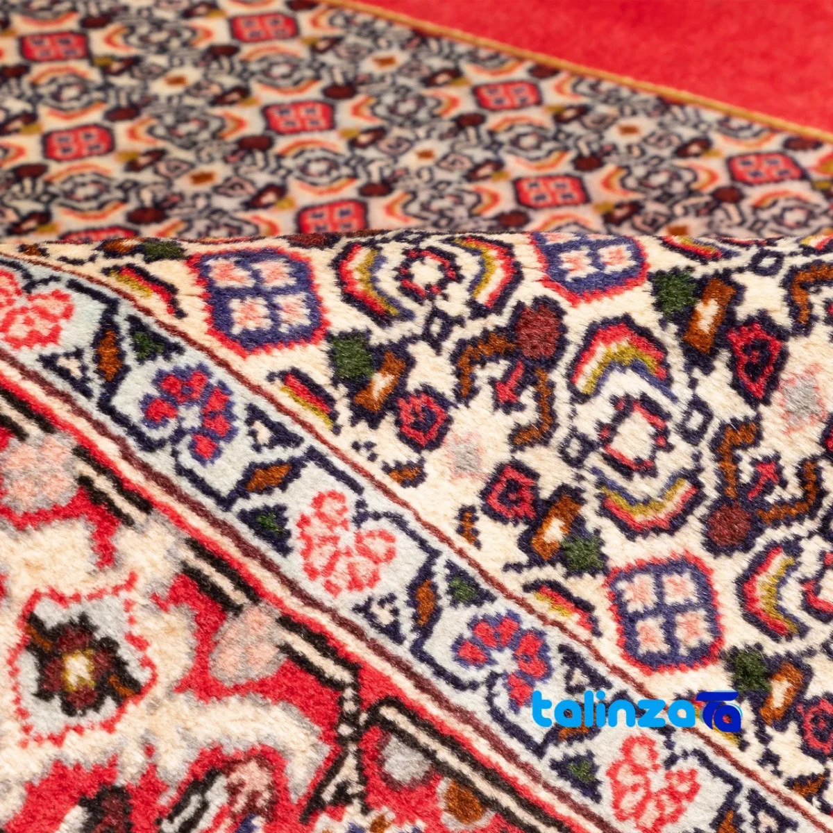 C Persia Handwoven Rug Elegant Design - In-room view showing room styling and scale