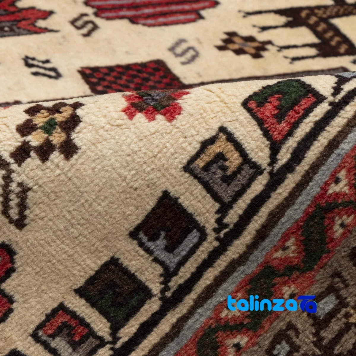 Sir Persia Handwoven Rug Elegant Design room styling and scale (In-room view)