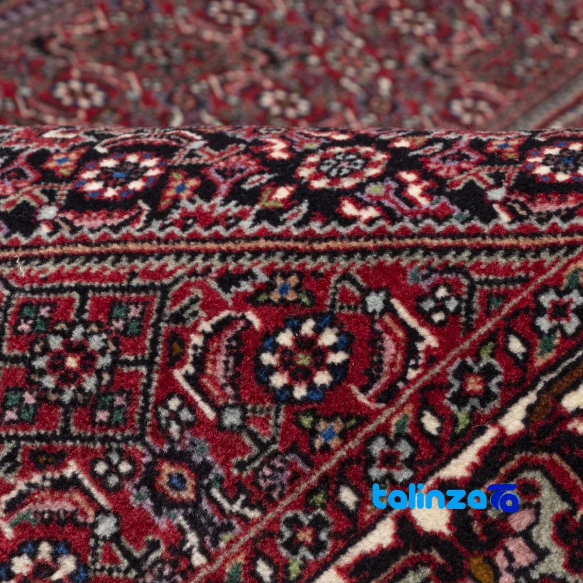 Room setting of C Persia Handwoven Rug Luxurious Design floor placement example