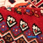 In-room view of Si Persia Handwoven Rug Red room styling and scale