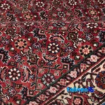 Room setting of Cypress Handwoven Carpet Rectangular Luxurious Red floor placement example