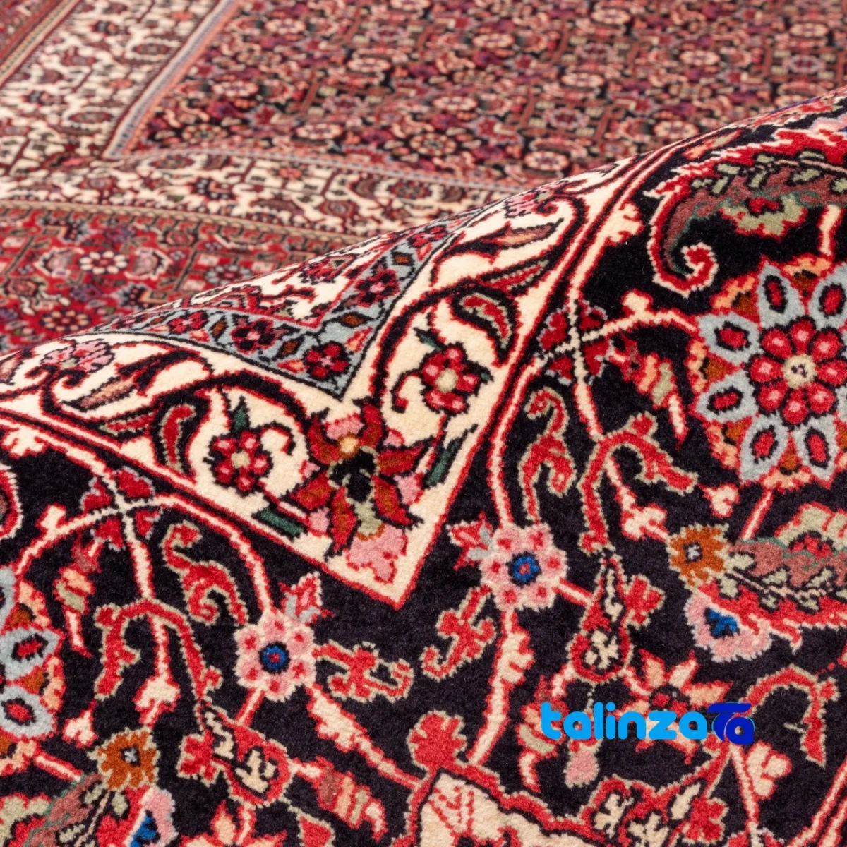 Sepersia Handwoven Rug Elegant Design - Room setting showing floor placement example