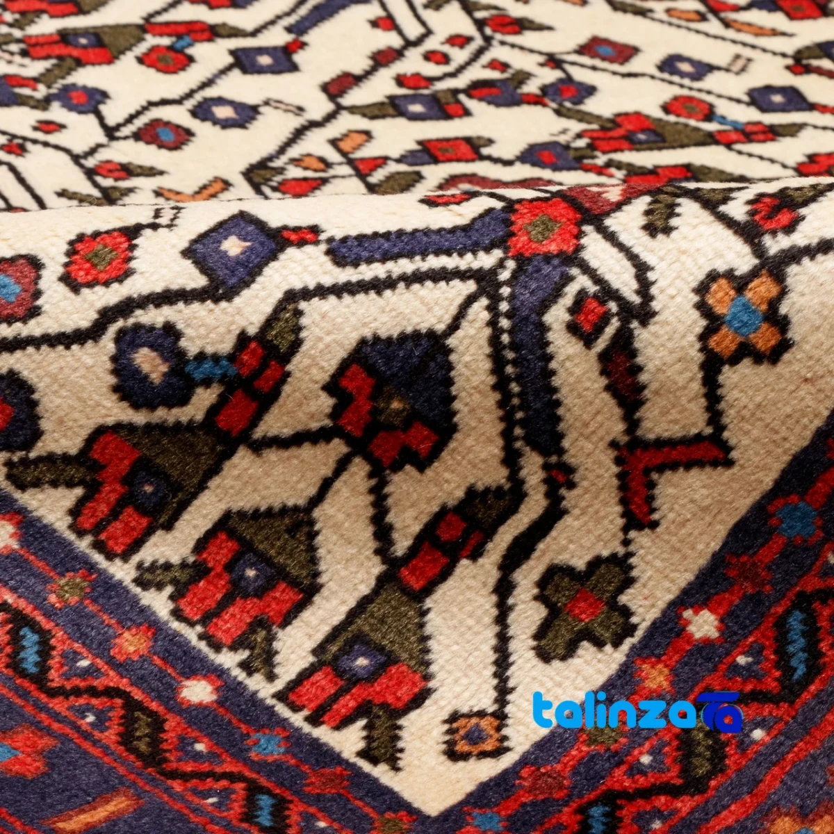 Room setting of Persia Handwoven Carpet Beige Design 187204 floor placement example