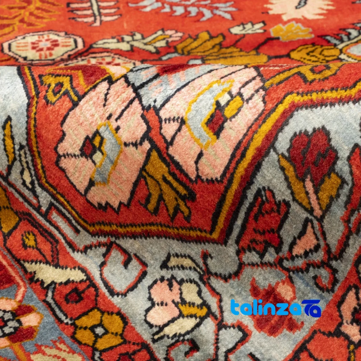C Persia Handwoven Rug Elegant Design room styling and scale (In-room view)