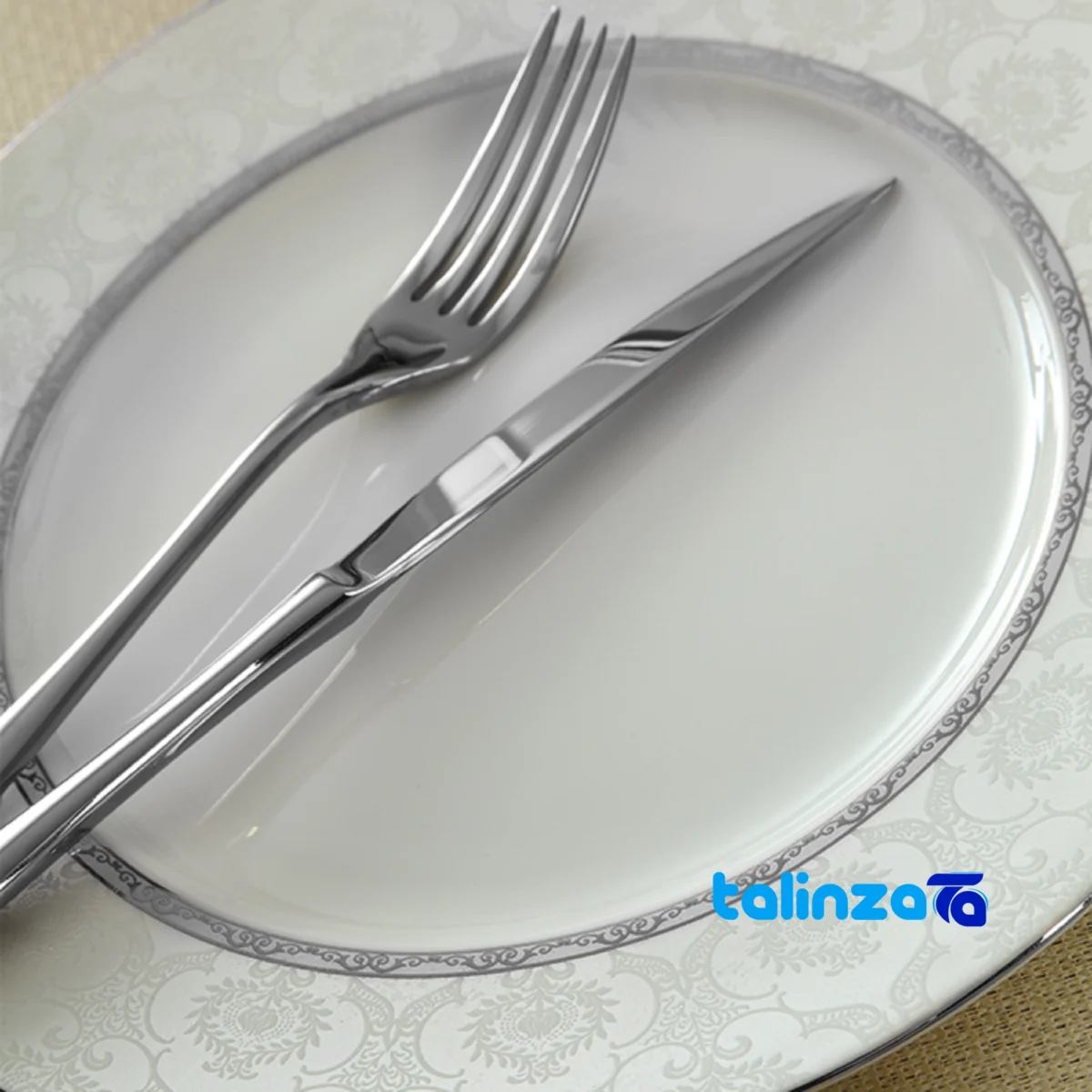 Side view of Zarin Iran Hadiye Dinnerware Set Elegant Design profile and structure