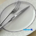 Side view of Zarin Iran Hadiye Dinnerware Set Elegant Design profile and structure