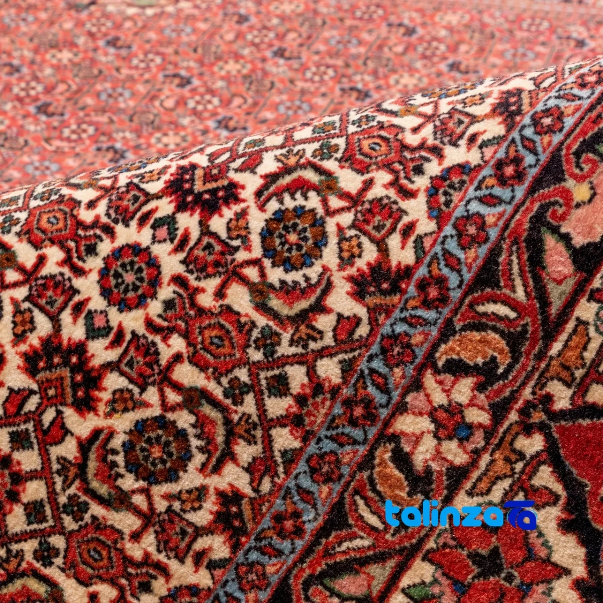C Persia Handwoven Carpet Red - In-room view showing room styling and scale