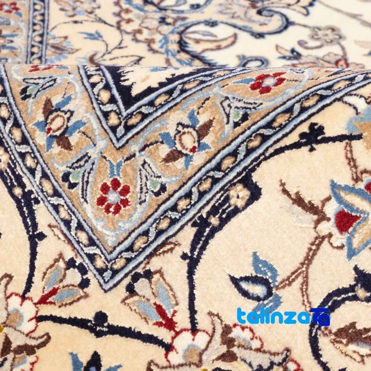 Cypress Persian Handwoven Rug - Unique Design - In-room view showing room styling and scale