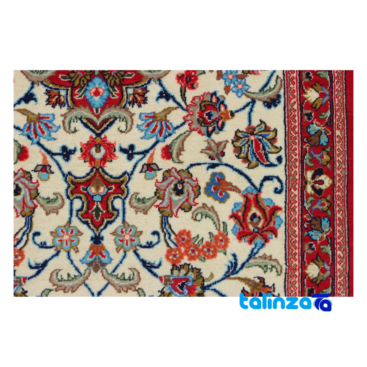 In-room view of Handwoven Carpet Runner Cream Turanji Design room styling and scale