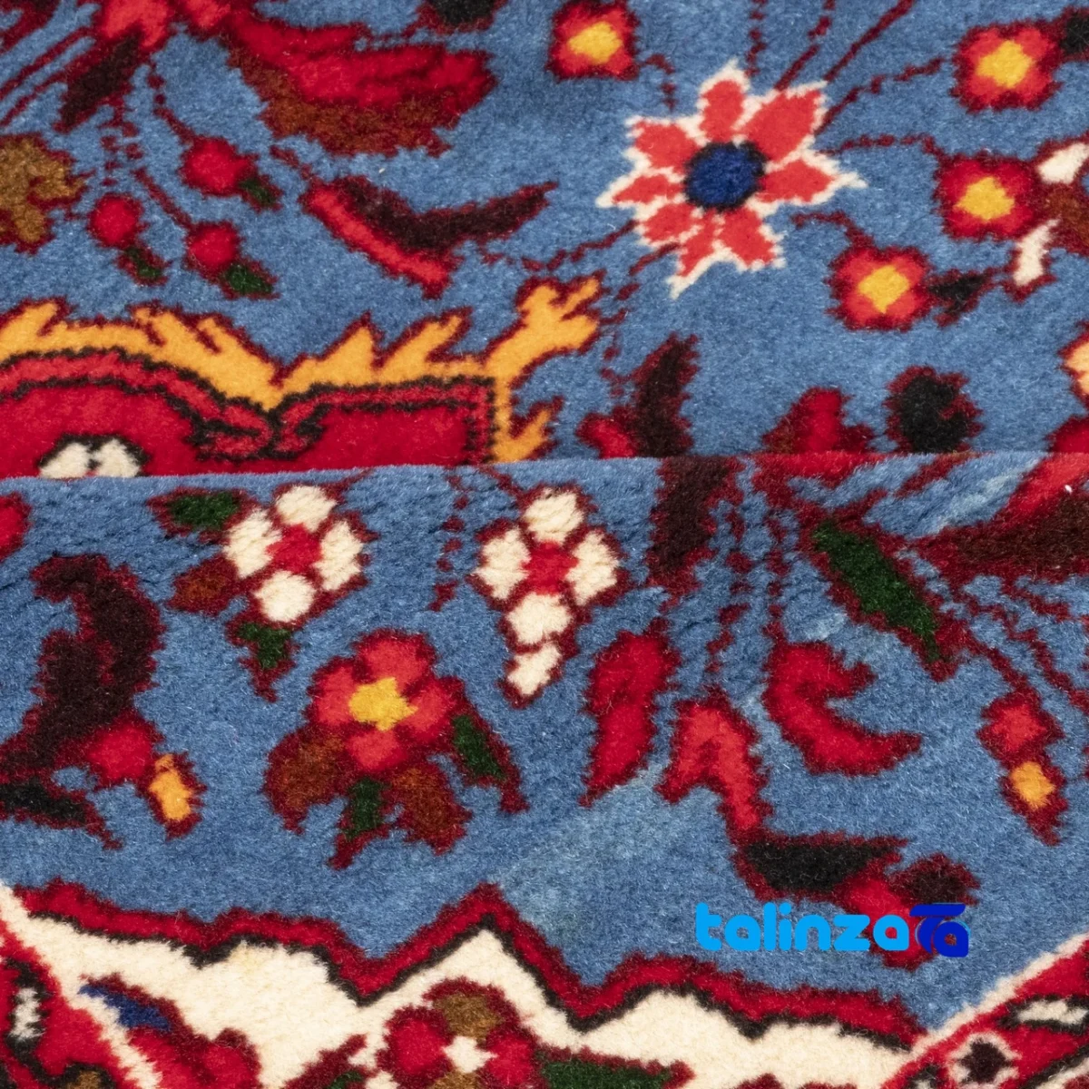 In-room view of Si Persia Handwoven Runner Rug Elegant Blue room styling and scale
