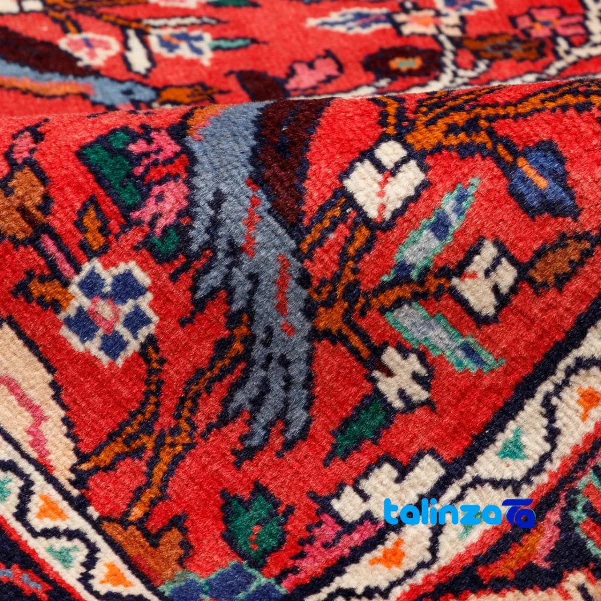 Persia Handwoven Carpet Red 125 x 82 - Room setting showing floor placement example