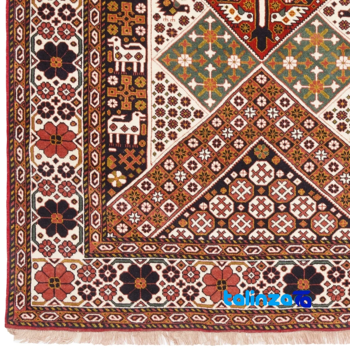 Cypress Persian Handwoven Rug Model 179858 Cream - Room setting showing floor placement example