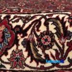 In-room view of Si Persia Handwoven Carpet Circular Design Red 204x204 cm room styling and scale