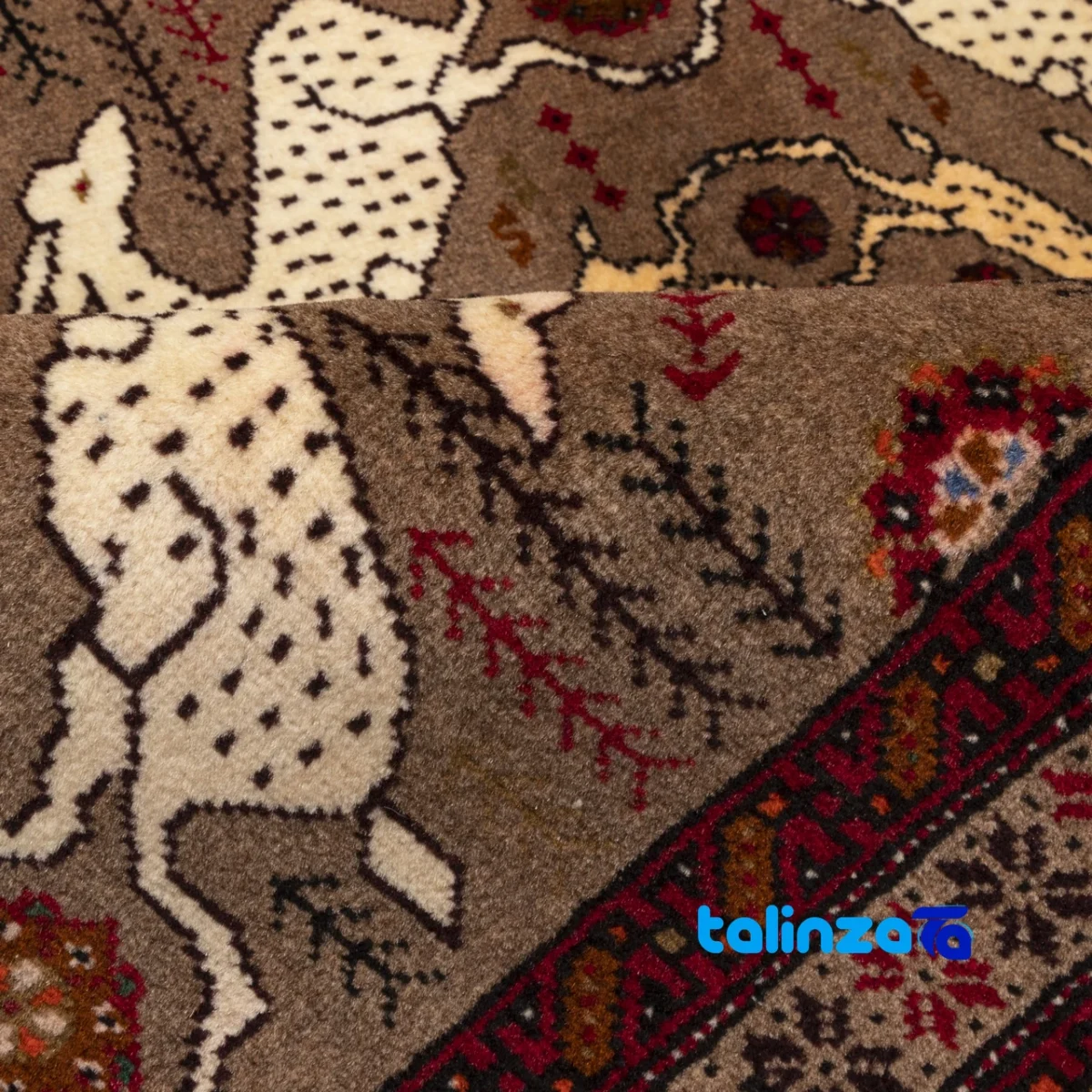 Persia Handwoven Carpet Unique Design - In-room view showing room styling and scale