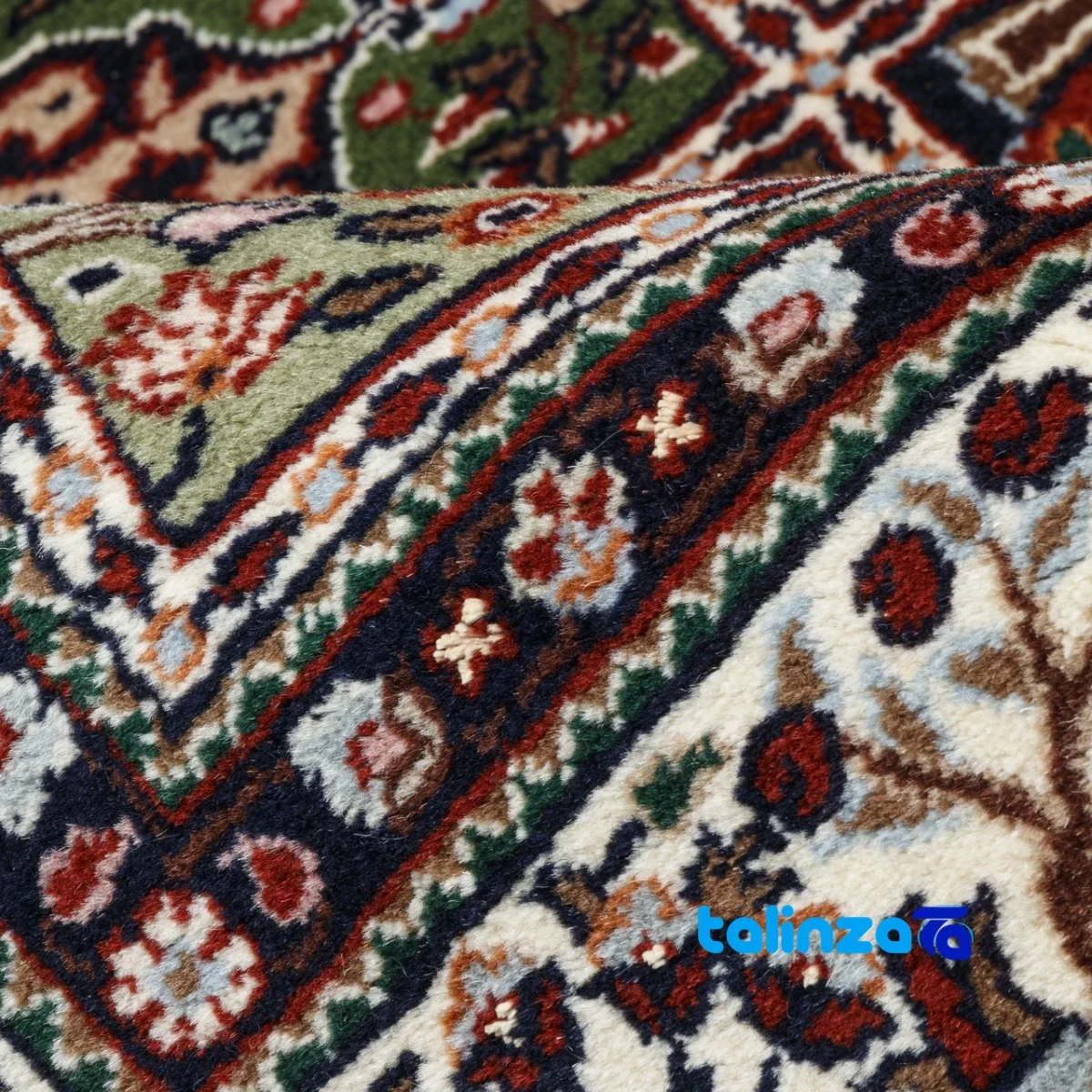 Persia Handwoven Rug Colorful Design room styling and scale (In-room view)