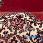 In-room view of Cypress Persian Handwoven Rug Red room styling and scale