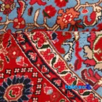 In-room view of C Persia Handwoven Rug Model 179944 Blue Background room styling and scale