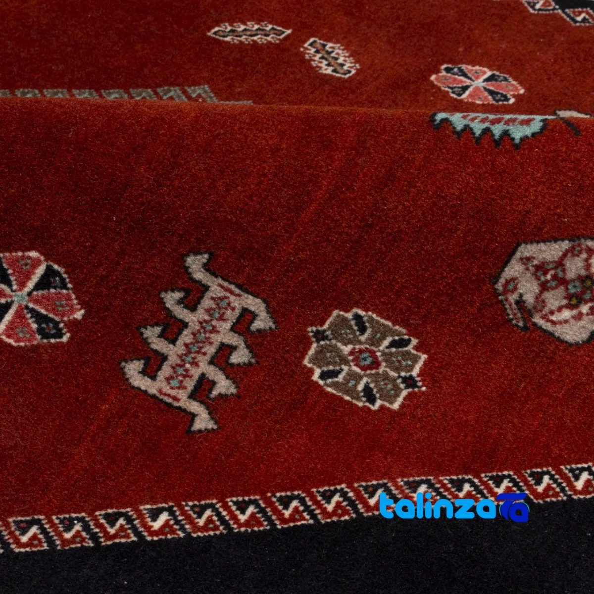 Persia Handwoven Rug Luxurious Red Design floor placement example (Room setting)