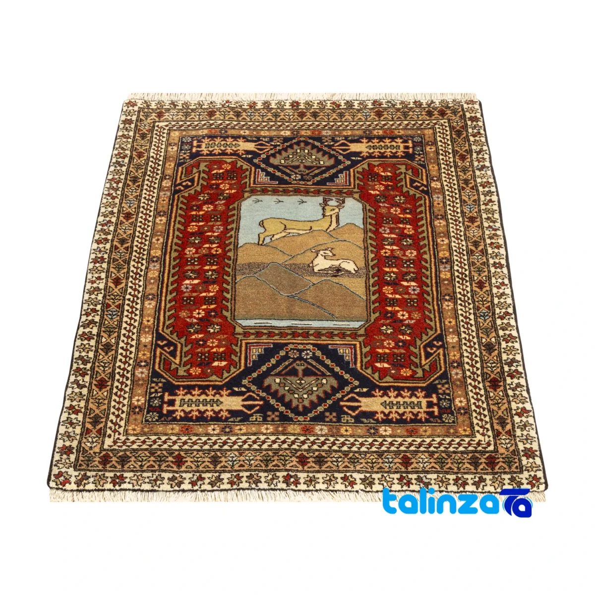 Persian Handwoven Rug Set - Traditional Design - In-room view showing room styling and scale