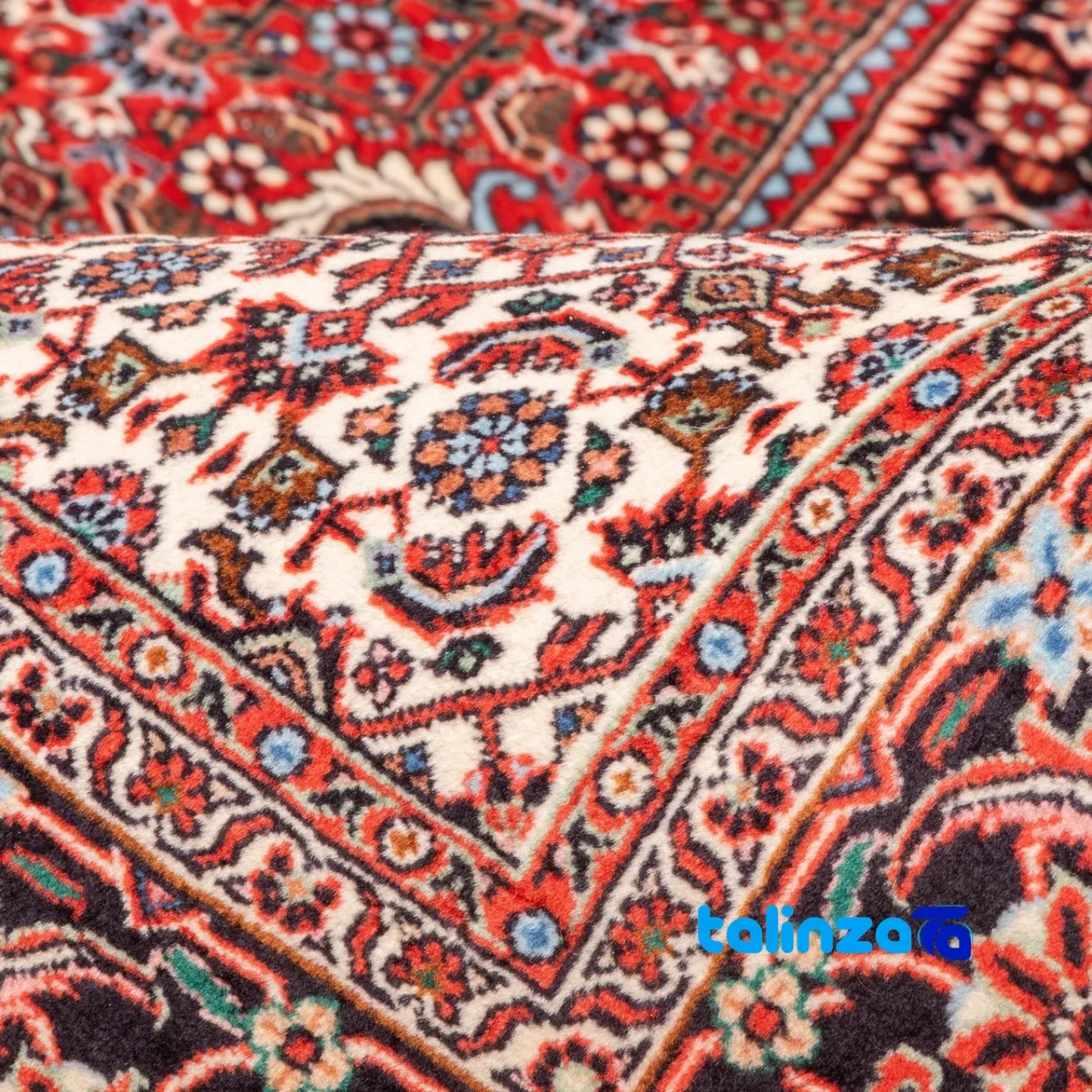In-room view of C Persia Handwoven Carpet - Elegant Design room styling and scale